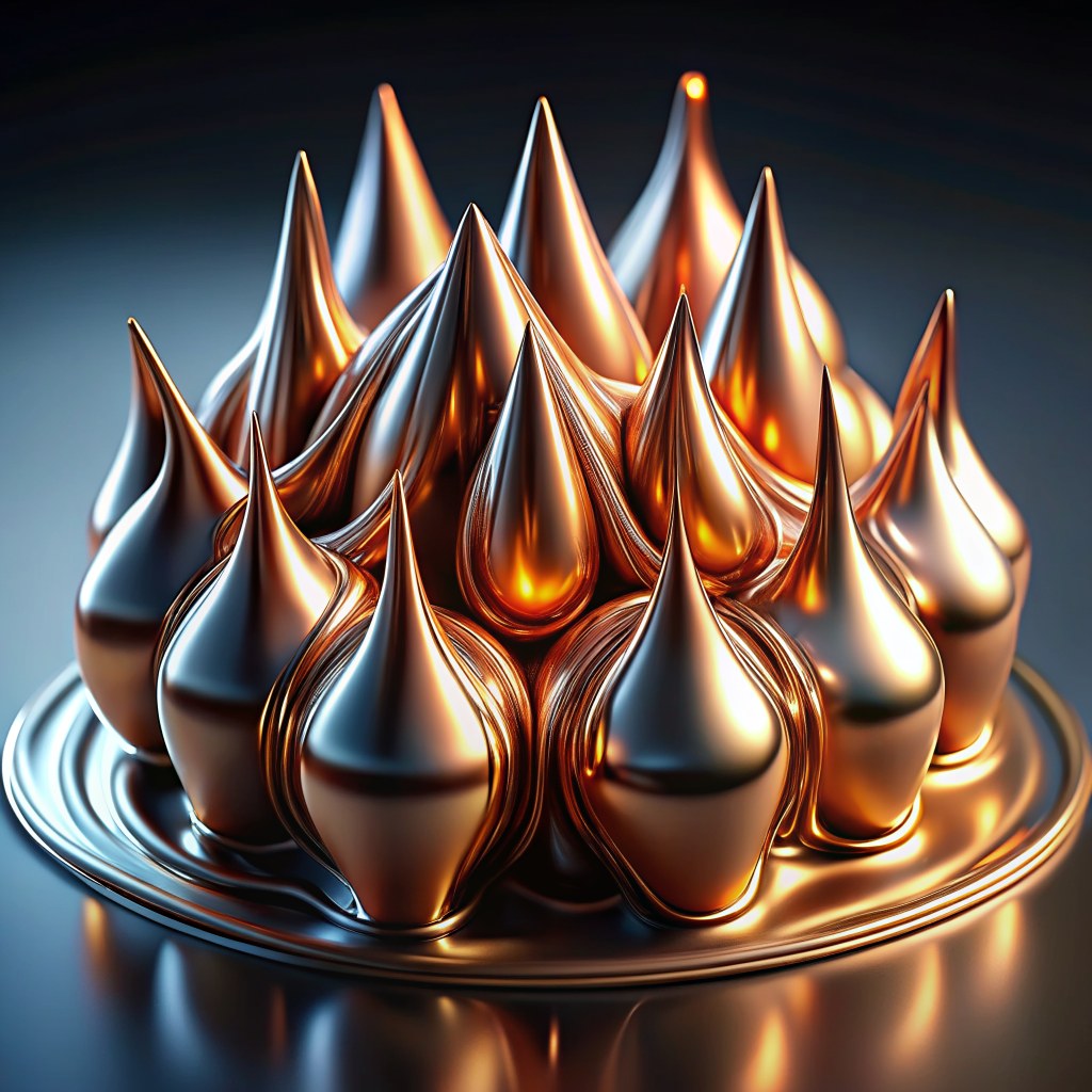 Molten, then formed